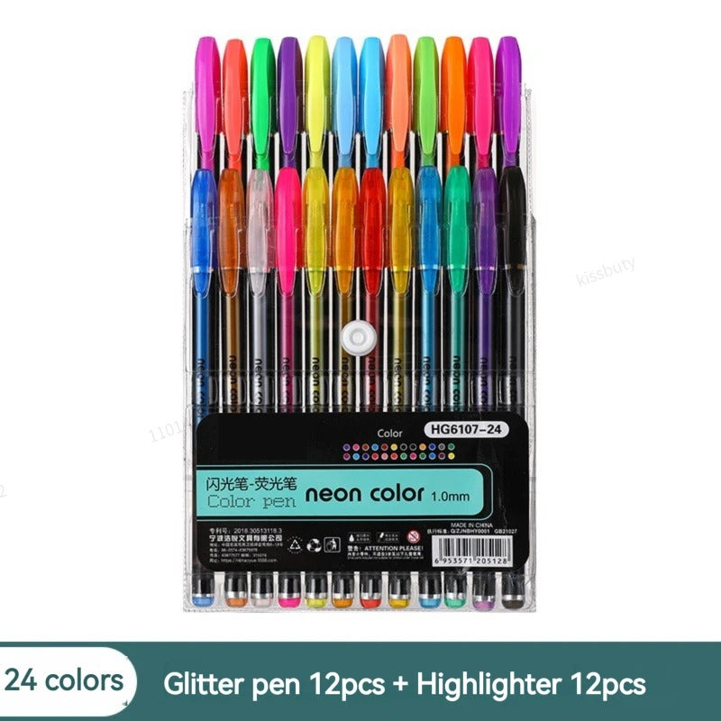 high quality Gel Pen & Highlighter Set | 12 Pens
