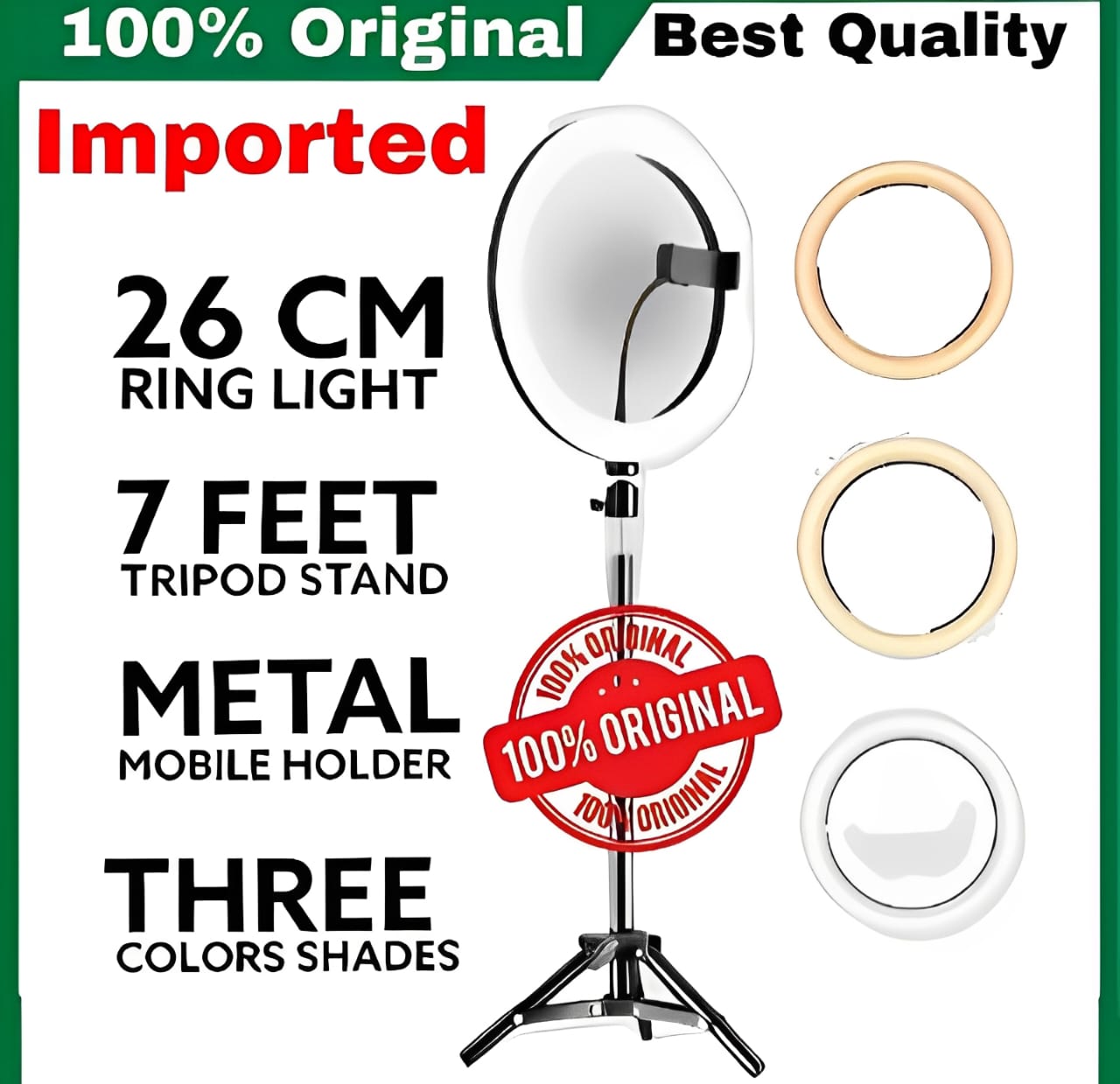 LED Ring Light with Mobile Holder