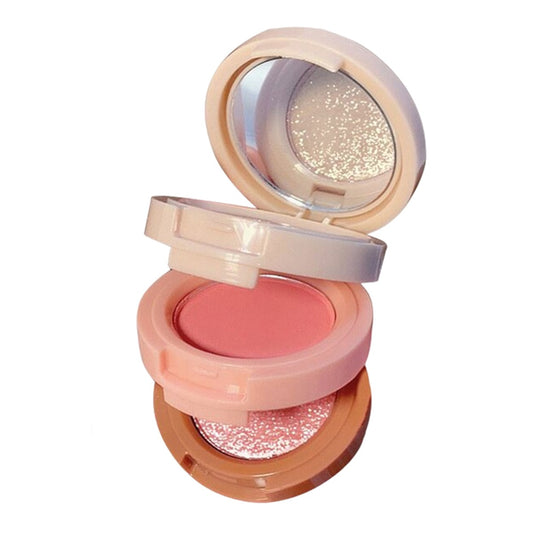 Miss Lara 3-in-1 Blush Palette – Highlighter, Contour & Blush in One